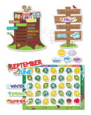 Woodland Friends Calendar Set Bulletin Board