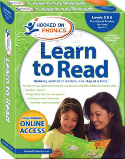 Hooked On Phonics: Learn To Read - Levels 5&6 Complete: Transitional Readers 一年級套組 (綠盒)