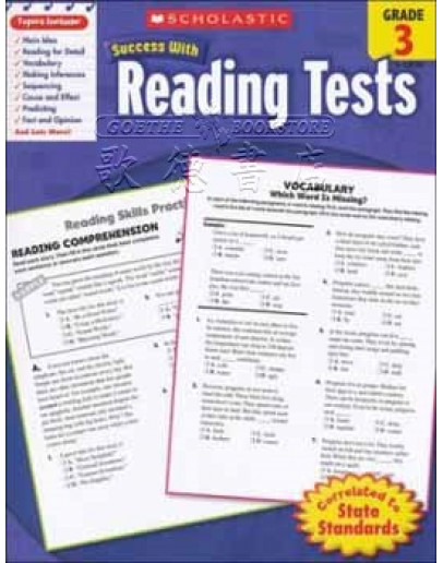 Scholastic Success With Reading Tests: Grade 3