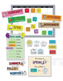 So Much Pun! Calendar Set Bulletin Board