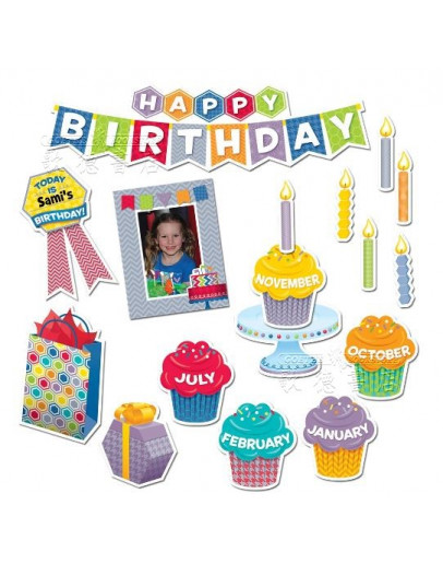 HexaFun Happy Birthday Mini Bulletin Board Set